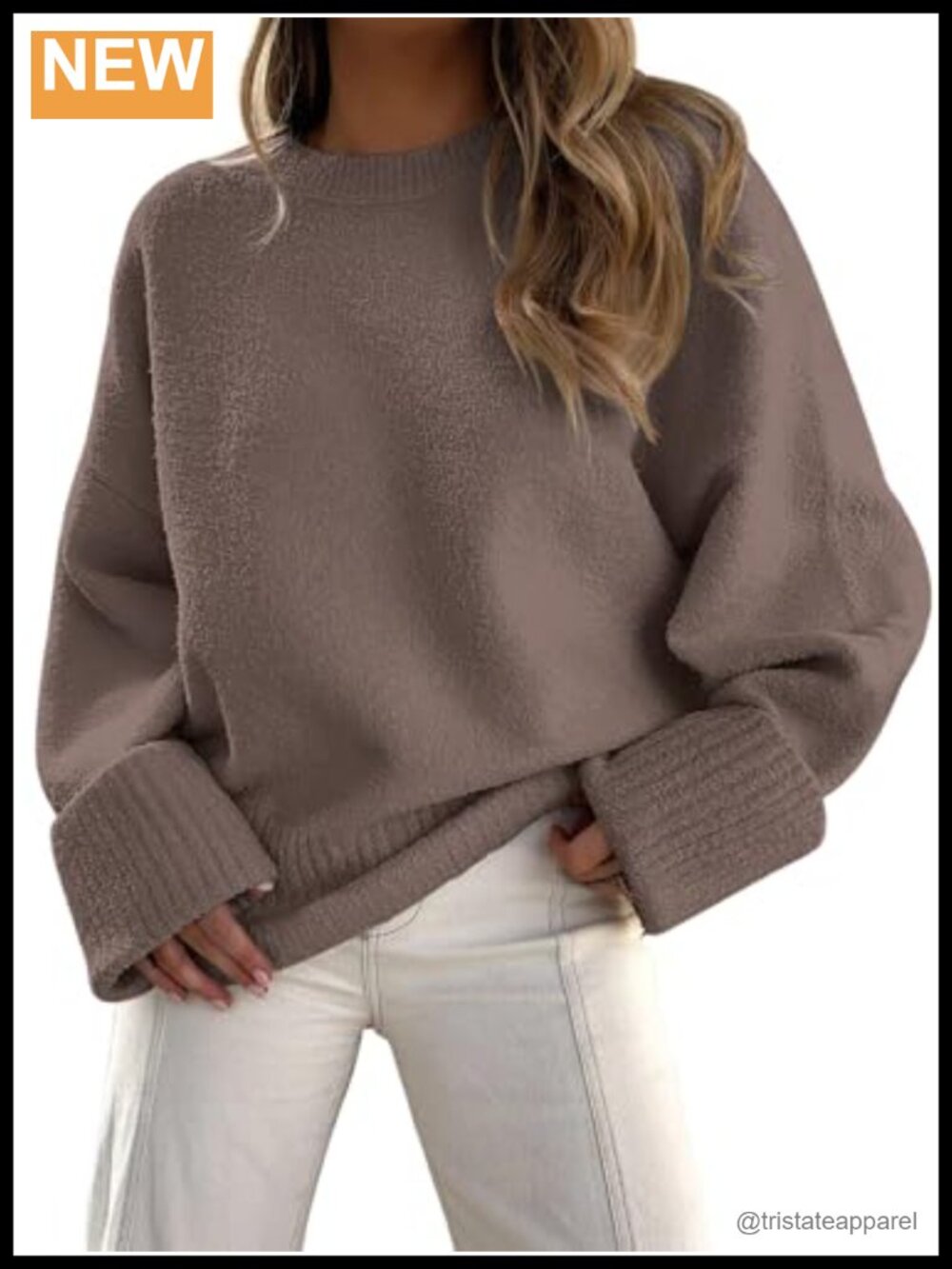 Oversized Warm Cozy Knit Sweater Fall Winter Pullover